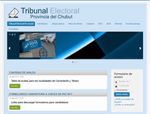 Tablet Screenshot of electoral.juschubut.gov.ar